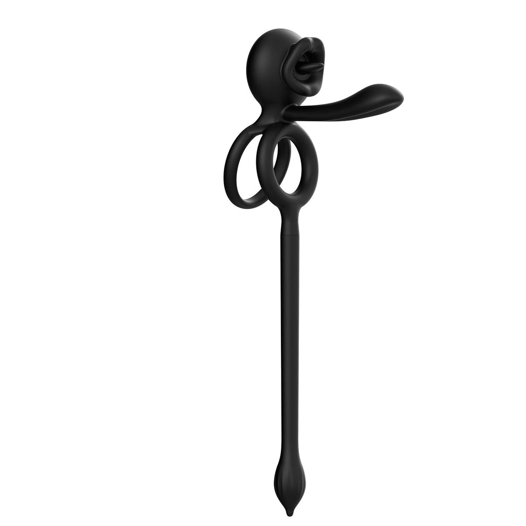 Dragon Tongue 3-in-1 Licking & Vibrating Cock Ring App Controlled