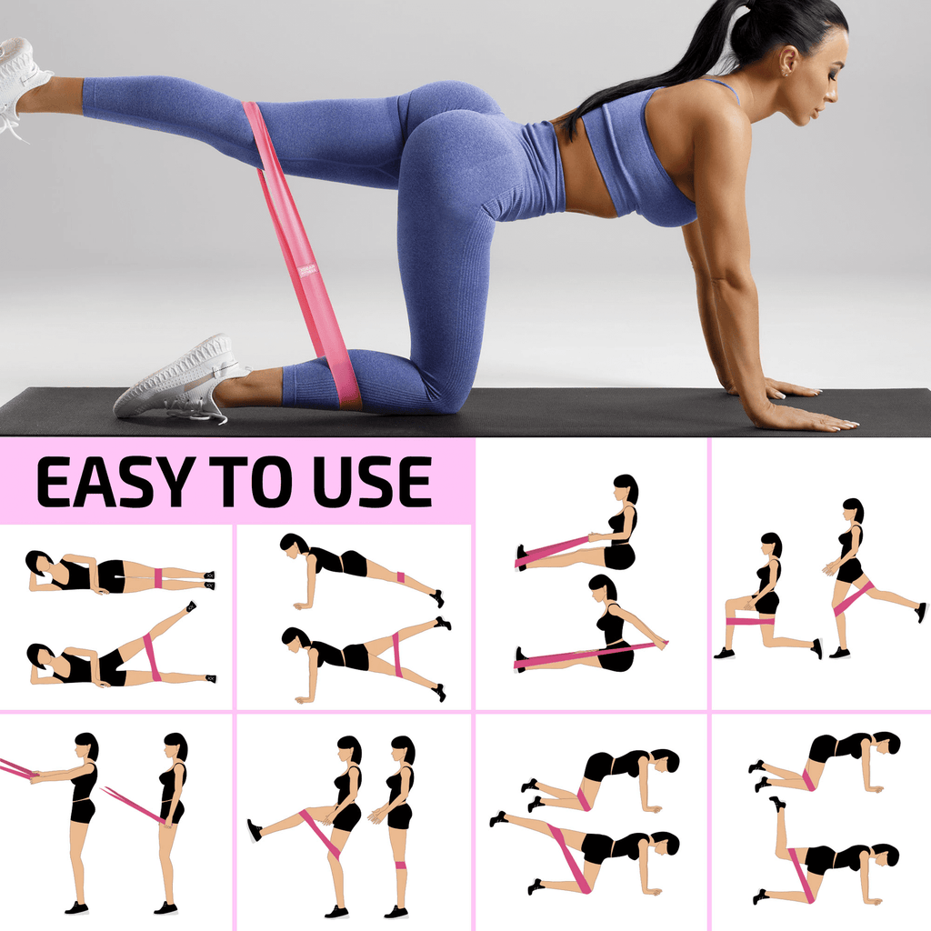 XGear Fitness Set of 3 Womens Butt and Hip Exercise Bands - Resistance Bands at Dealshubindia
