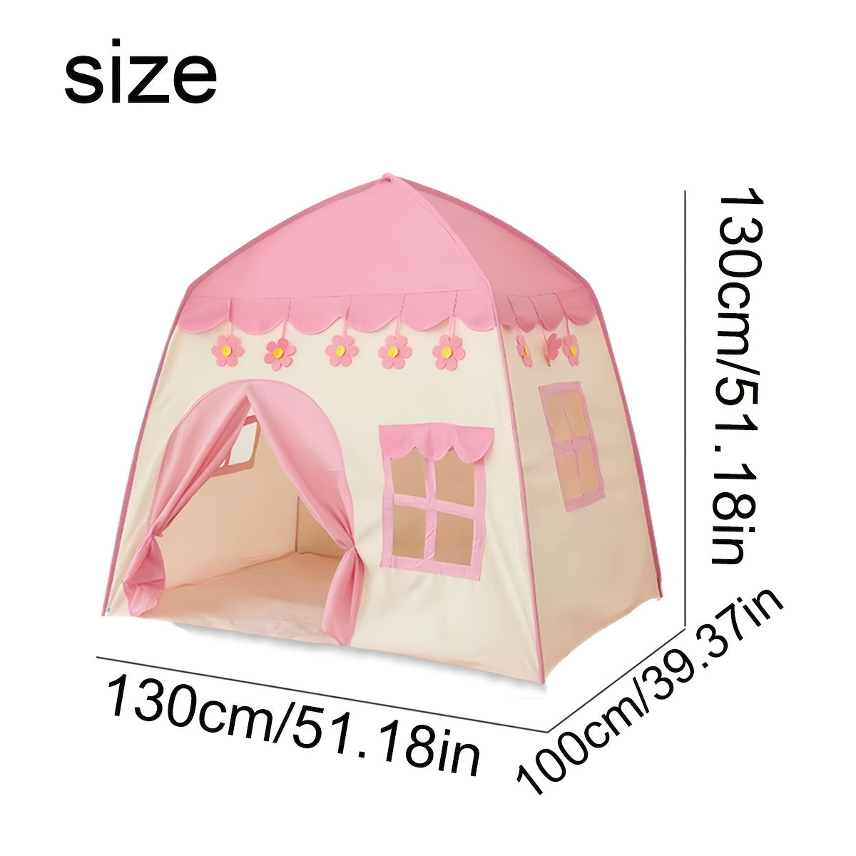 Floral Tent Playhouse for Kids Outdoor