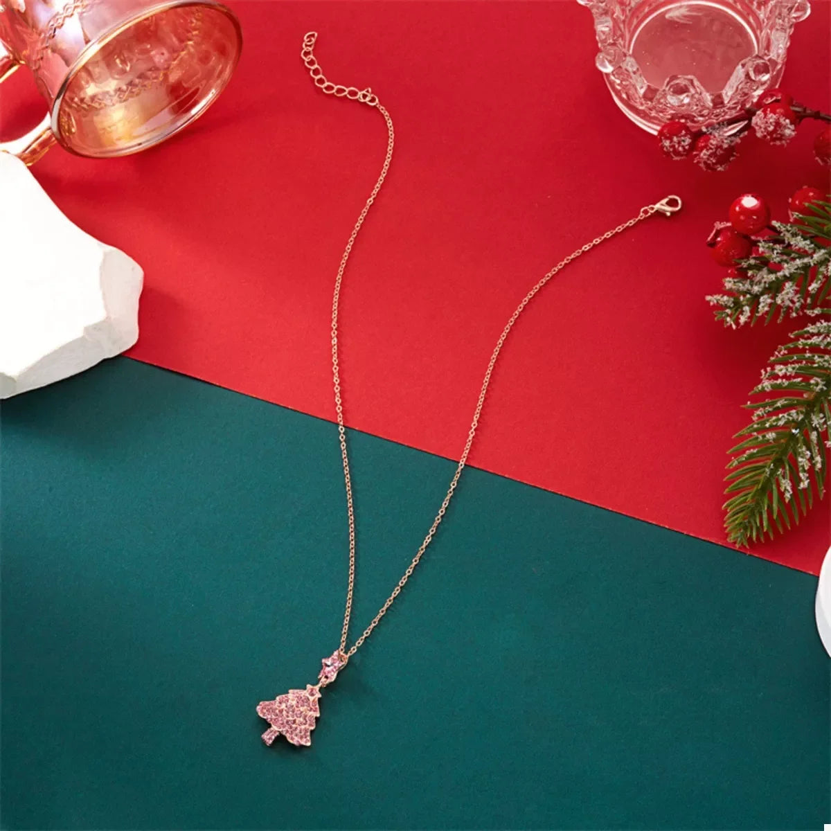 Christmas Tree Pendant Necklace - n/a at Dealshubindia