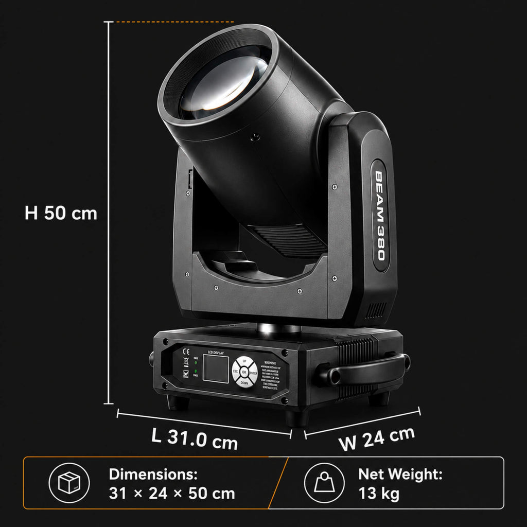 F19 18CH DMX Beam Moving Head Light 380W Dual Prism for Stage-4