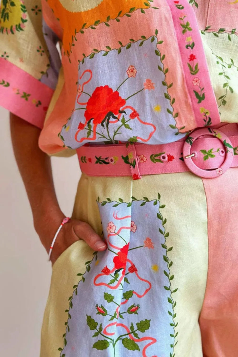 Printed Short Sleeve Shirt and Shorts Set - n/a at Dealshubindia