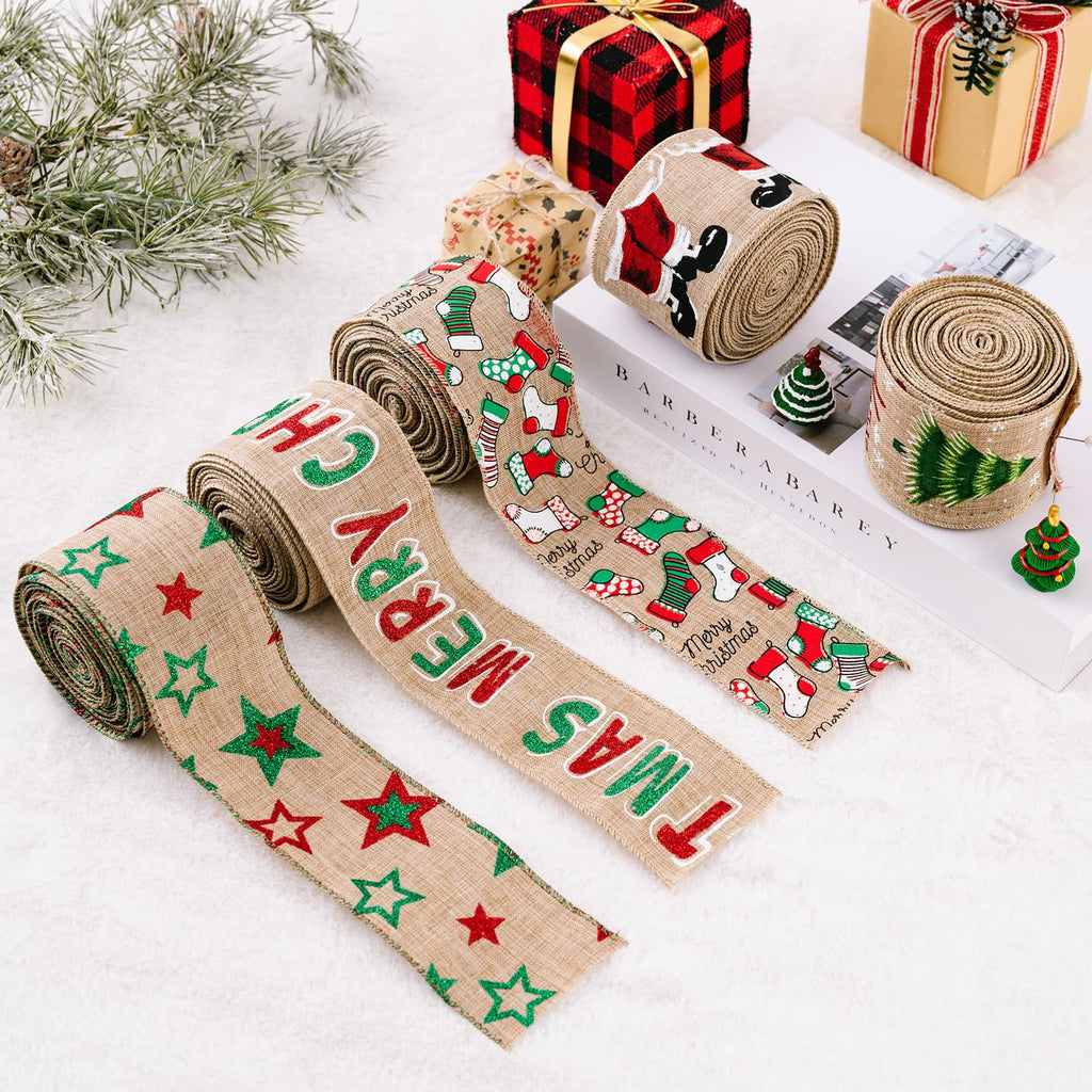 Christmas Polyester Ribbon - n/a at Dealshubindia