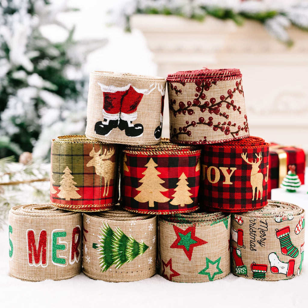 Christmas Polyester Ribbon - n/a at Dealshubindia
