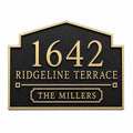 Personalized House Number Plaque | Custom Address Sign | Brass Family Name Street Sign