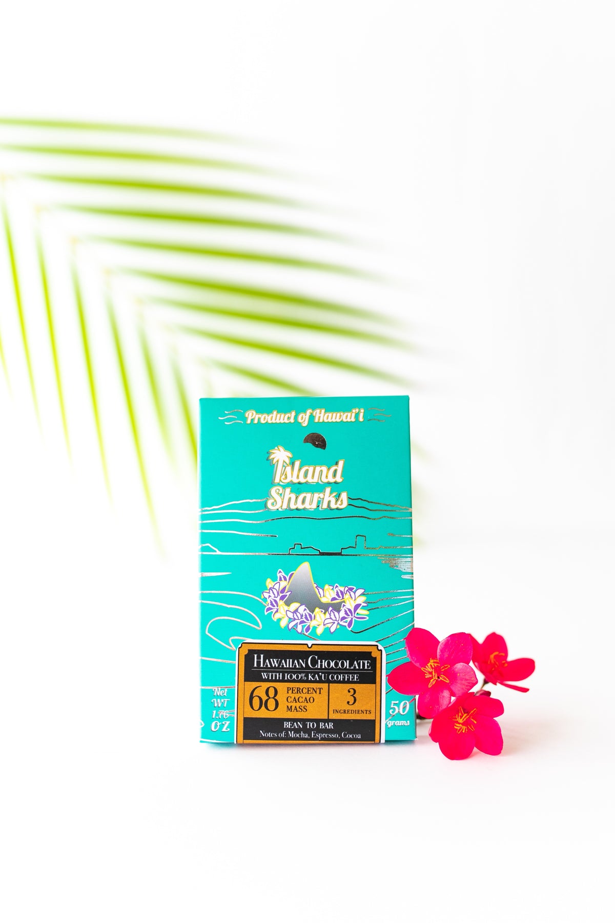 68% Hawaiian Cacao and 100% Ka'u Coffee