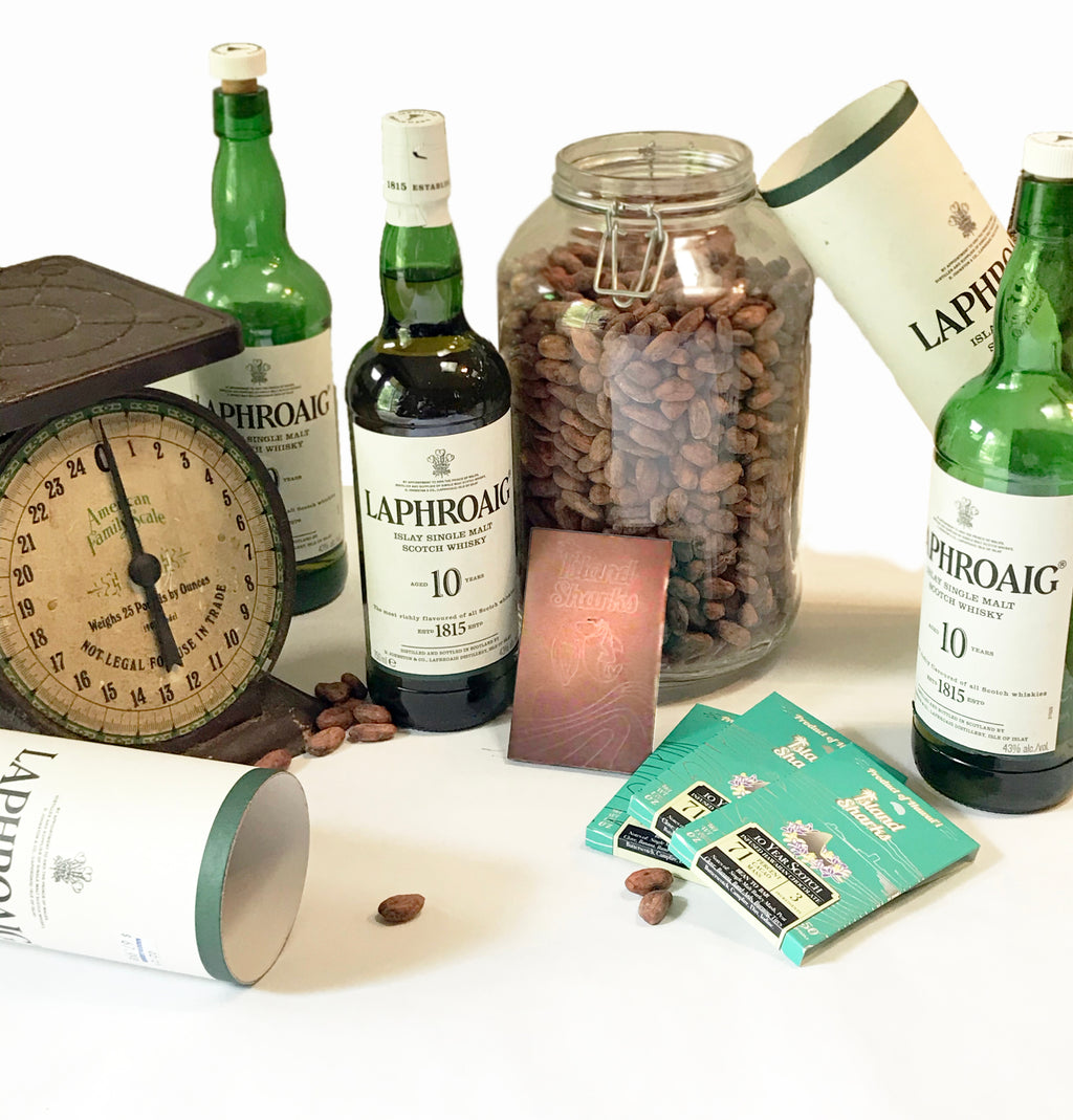 10 - Year Laphroaig Scotch-Whiskey Infused 71% Hawaiian Dark Chocolate