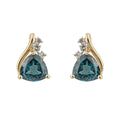 Elements Gold Trillion Semi-Precious Stud Earrings