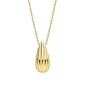 Elements Gold Ridged Teardrop Necklace-0