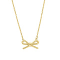 Elements Gold Rope Bow Necklace-0