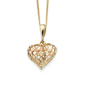 Elements Gold Caged Heart Pendant-0