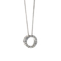 Elements Gold Open Circle Pendant with Diamonds