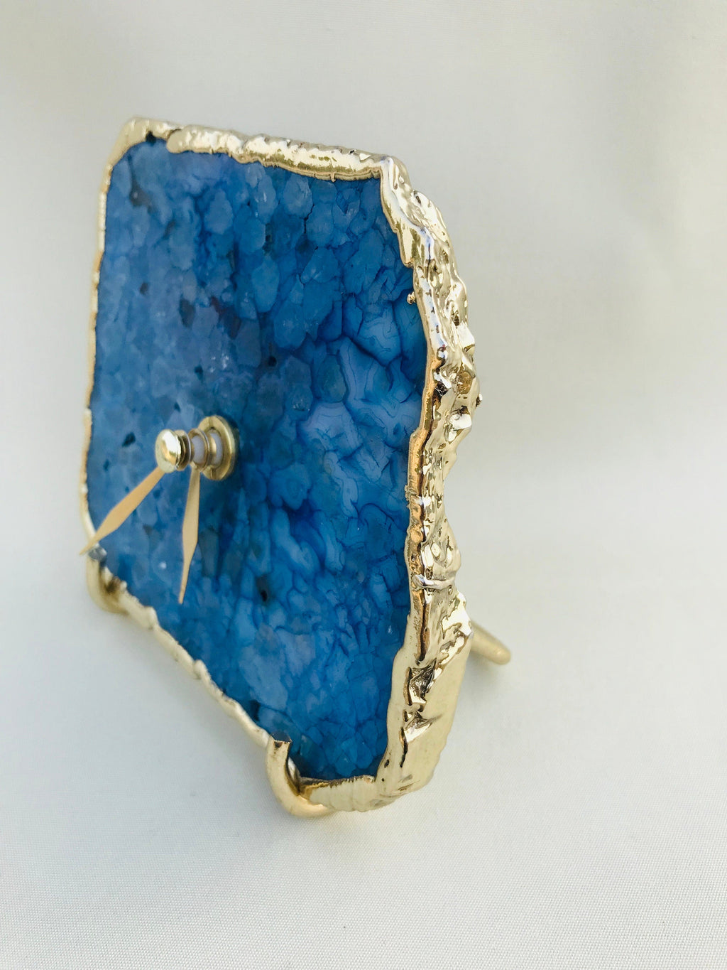 Blue Agate Desk/Wall Clock