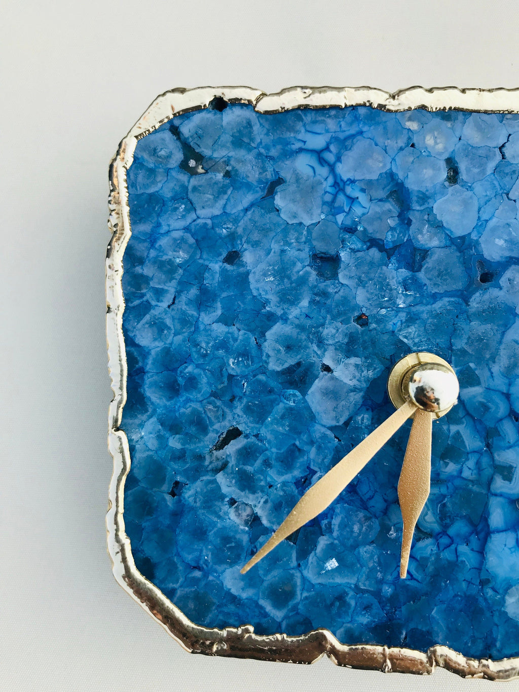 Blue Agate Desk/Wall Clock