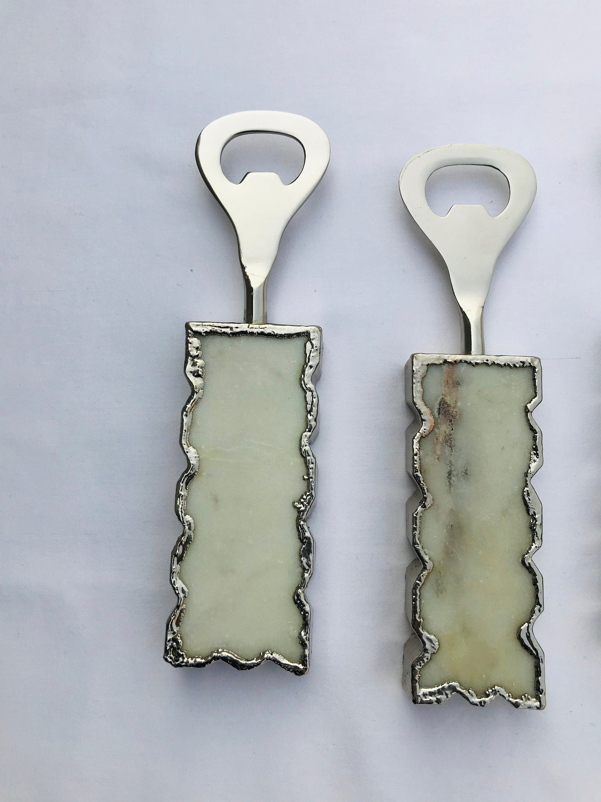Set of 3 White Marble Bottle Openers