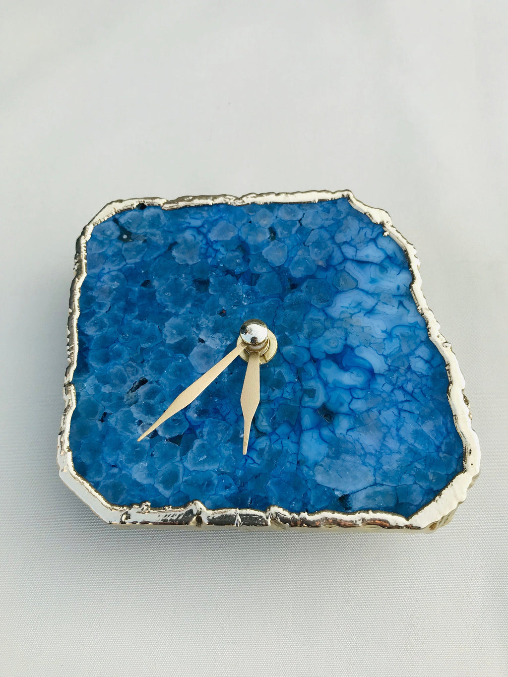 Blue Agate Desk/Wall Clock