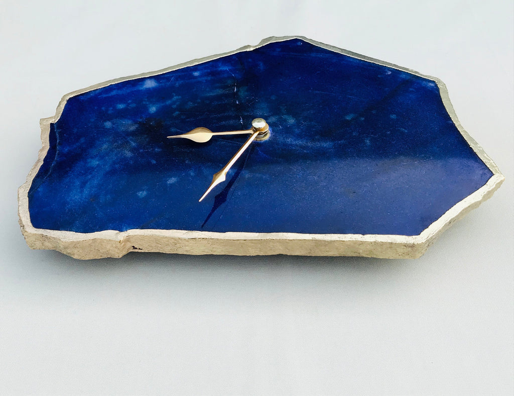 Indigo Agate Large Wall/Table Clock