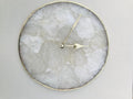 Clear Crystal Agate Round Wall Clock-0
