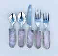 Rose Quartz Agate Serving Cutlery-0