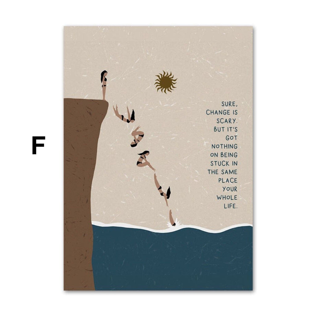 Yoga positive Gedanken · Geschenkidee · Yogastudio · Deko Print ohne Bilderrahmen
