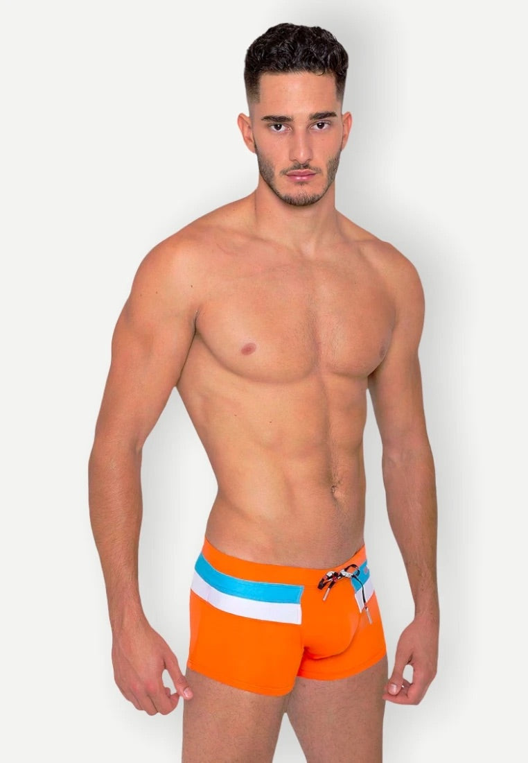 Quick dry UV protection Perfect fit Peach Beach Trunks "ROOFTOP"