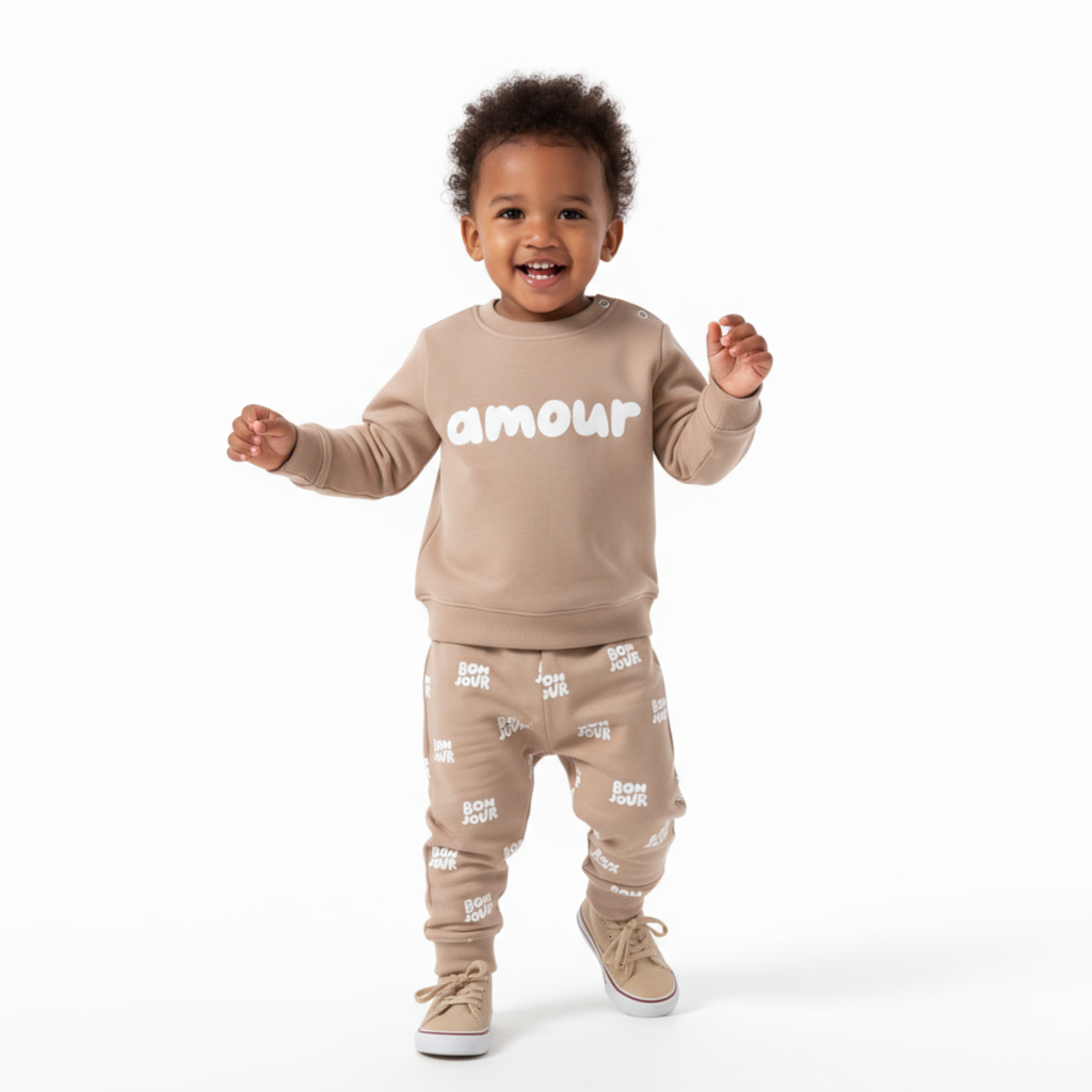 Amour Unisex Cotton Joggers Set