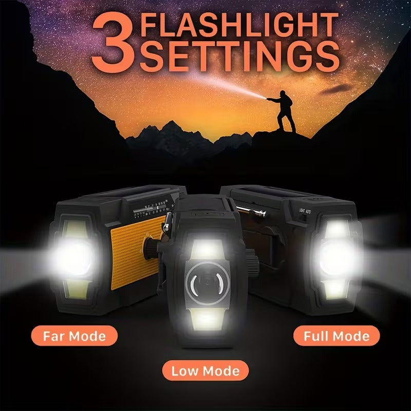 Portable Emergency Solar Radio with Flashlight - Radios at Dealshubindia
