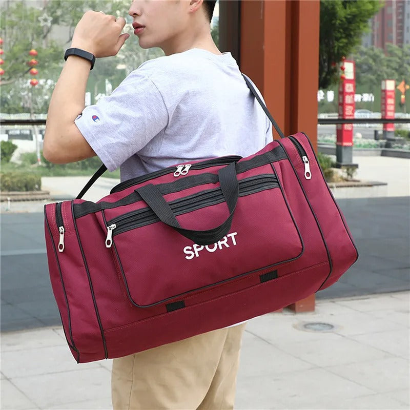 Travel Duffel Nylon Bag for Men and Women (Red) - Luggage & Bags > Duffel Bags > Gym Duffel Bags at Dealshubindia