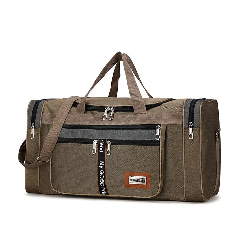 Travel Duffel Nylon Bag for Men and Women (Khaki) - Luggage & Bags > Duffel Bags > Gym Duffel Bags at Dealshubindia
