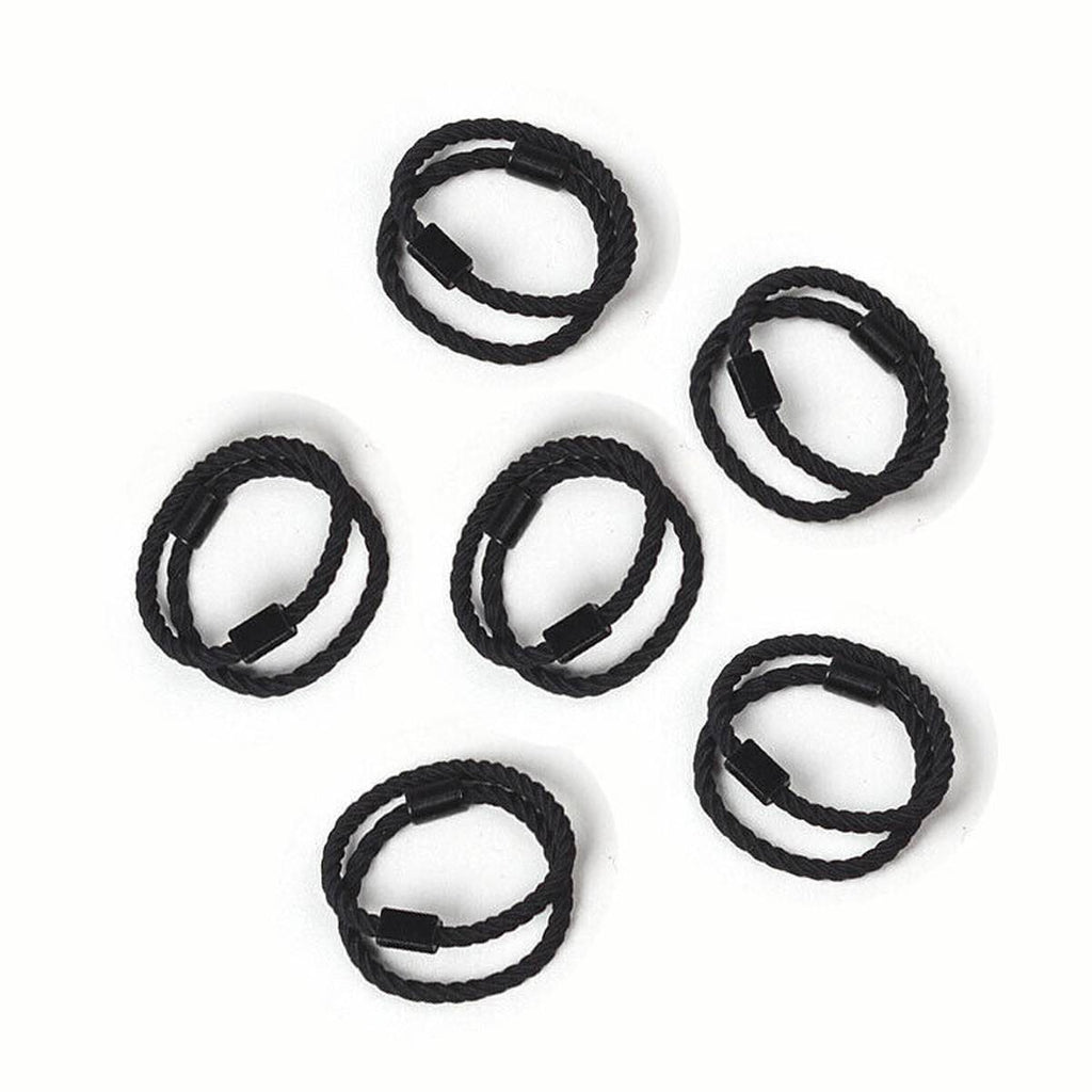 50 X Hair Ties Elastic Band Snagless Ponytail Tie School Bubbles Various Colours