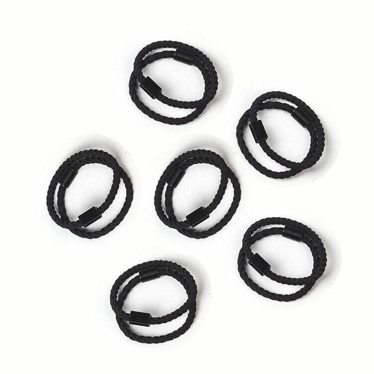 50 X Hair Ties Elastic Band Snagless Ponytail Tie School Bubbles Various Colours