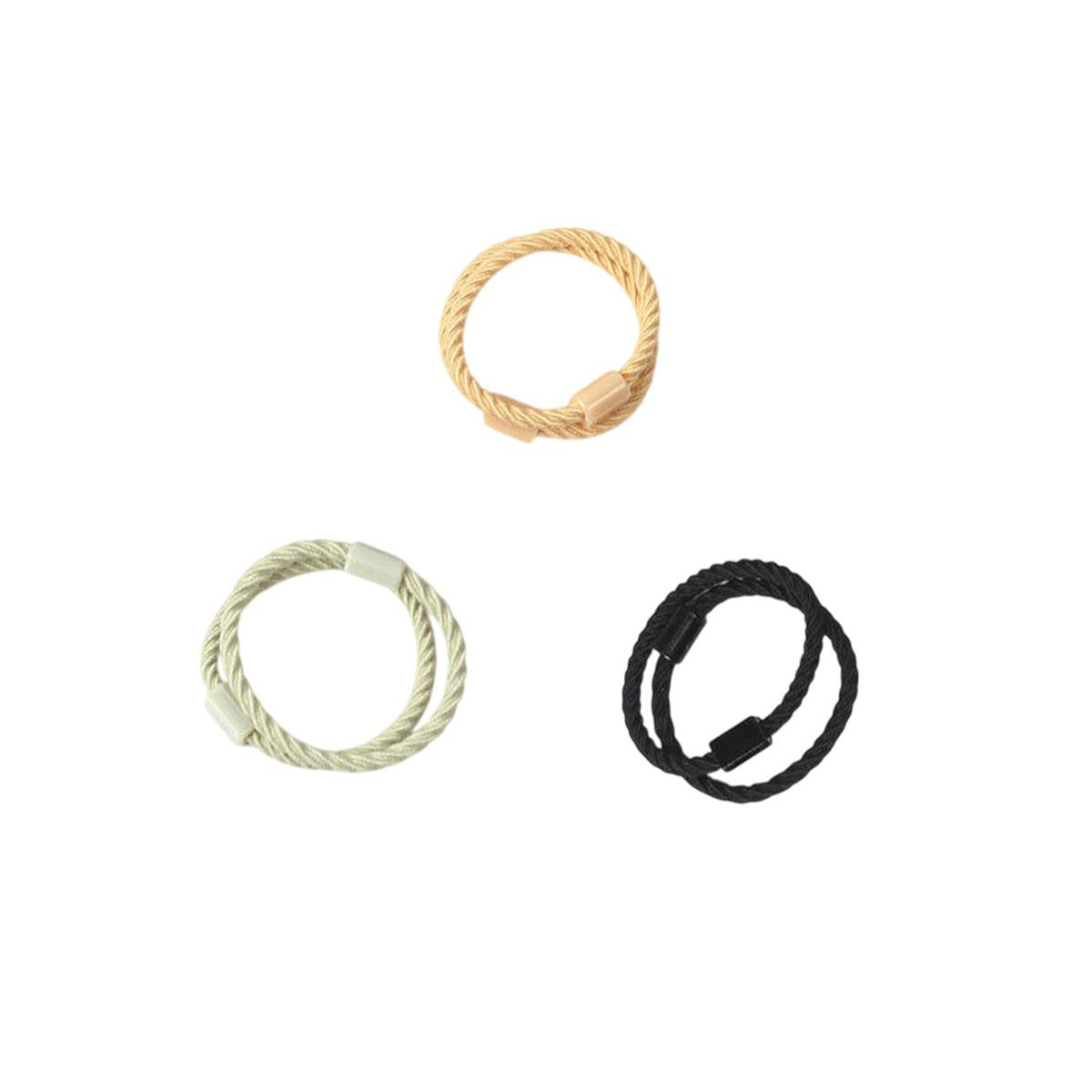 50 X Hair Ties Elastic Band Snagless Ponytail Tie School Bubbles Various Colours