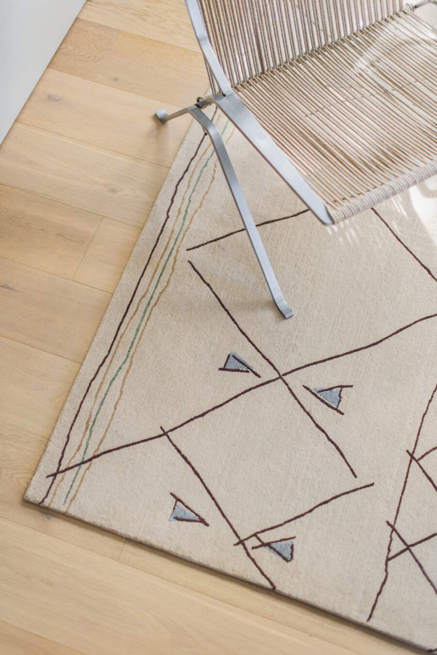 Ivory & Brown Handmade Wool Rug | Hand Tufted Wool | Jinxed by Rugfine