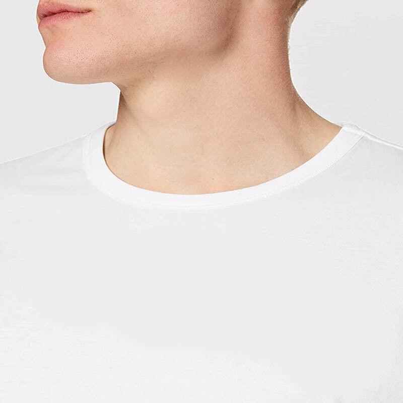 Men T-shirt Plain Blank Heavy Cotton Basic Tee Short Sleeve Large S - 5XL Black