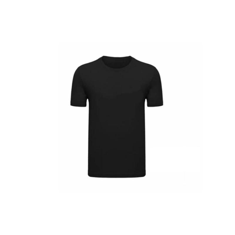 Men T-shirt Plain Blank Heavy Cotton Basic Tee Short Sleeve Large S - 5XL Black