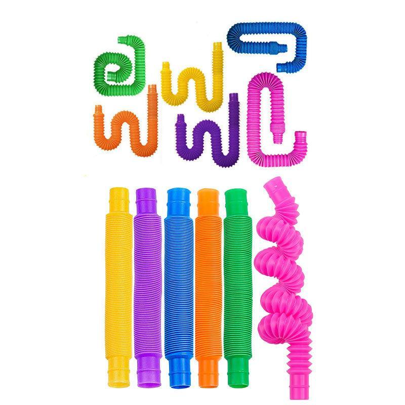 6Pcs Sensory Pop Tube Fidget Toys for Office School Home Use