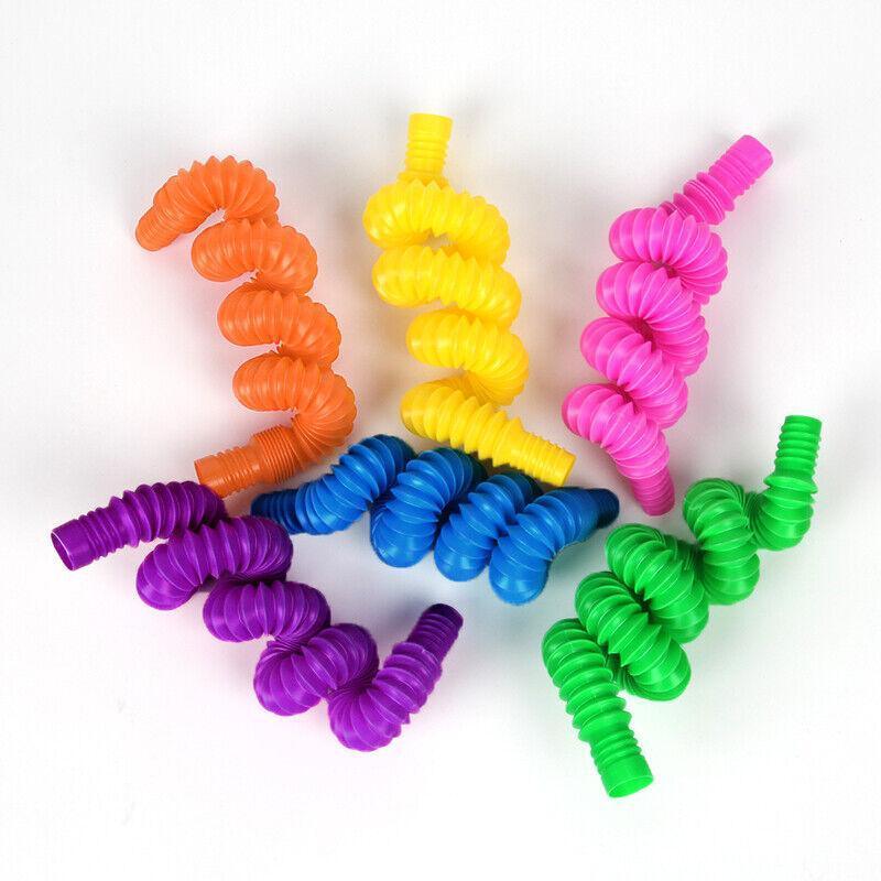 6Pcs Sensory Pop Tube Fidget Toys for Office School Home Use
