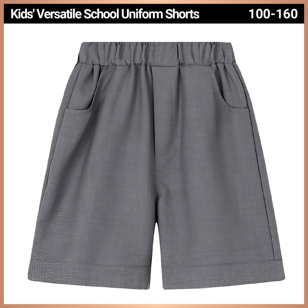 Grey Boys Summer Shorts Casual Sport Elastic Waist Pants Breathable Cotton