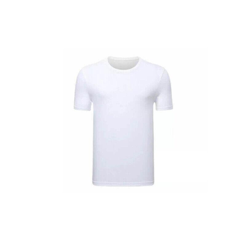 Men T-shirt Plain Blank Heavy Cotton Basic Tee Short Sleeve Large S - 5XL White