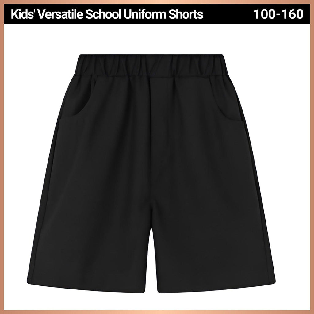 Black Boys Summer Shorts Casual Sport Elastic Waist Pants Breathable Cotton