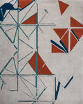 Hand Tufted Rug | Grey, Terracotta & Teal | Wool | Levita by Rugfine