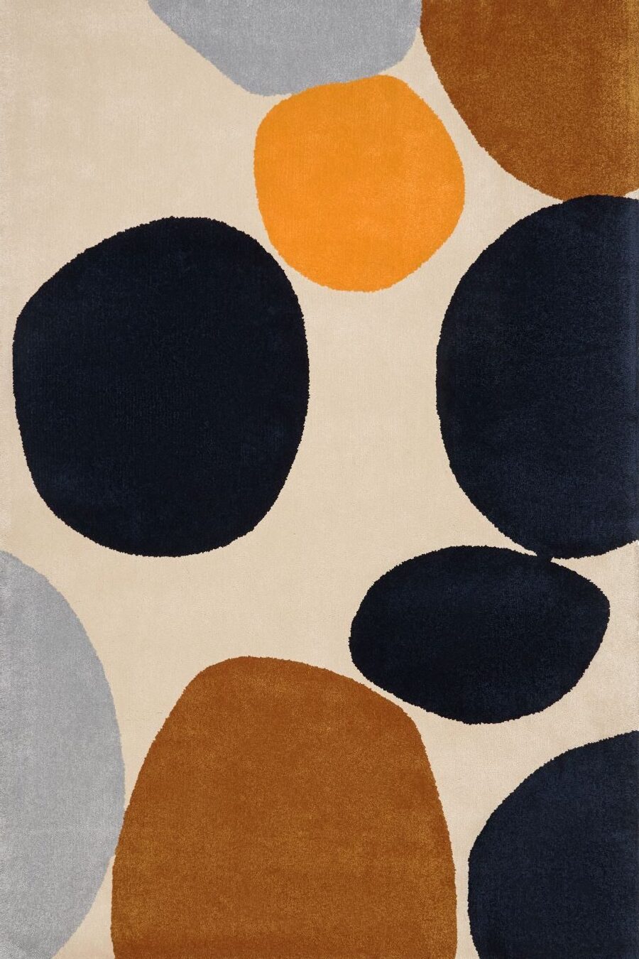 Hand Tufted Rug | Ivory, Navy & Brown | Wool | Lumicor by Rugfine