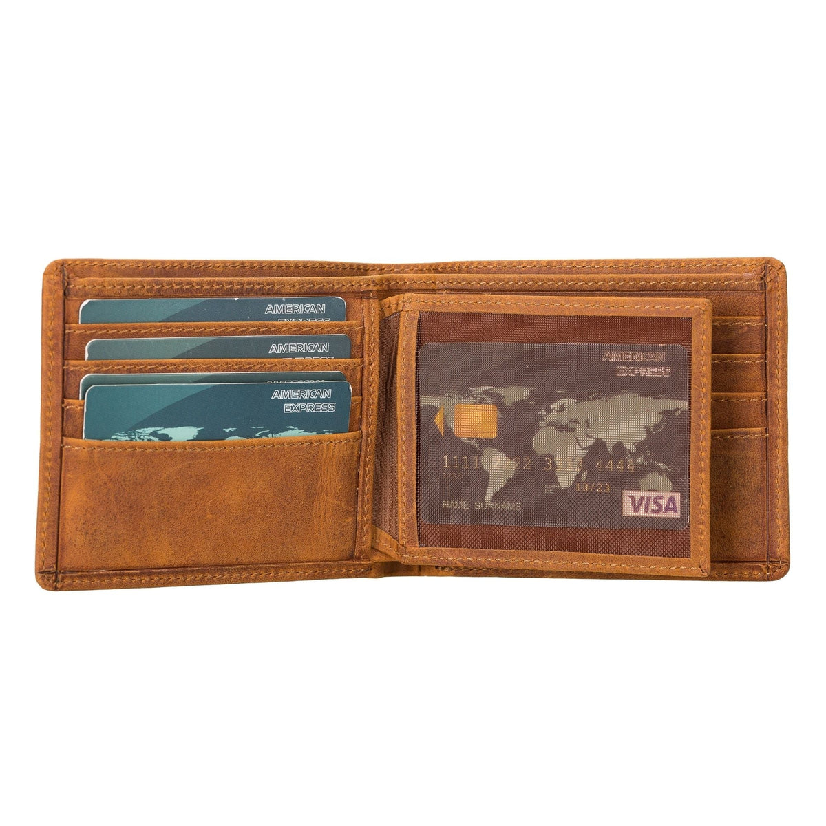 Lusk Slim Bifold Design Handcrafted Men's Genuine Leather Wallet - Wallets & Money Clips at Dealshubindia