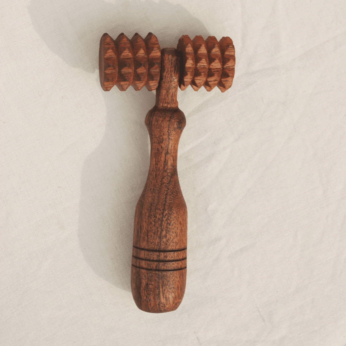 Wooden deep tissue massage roller