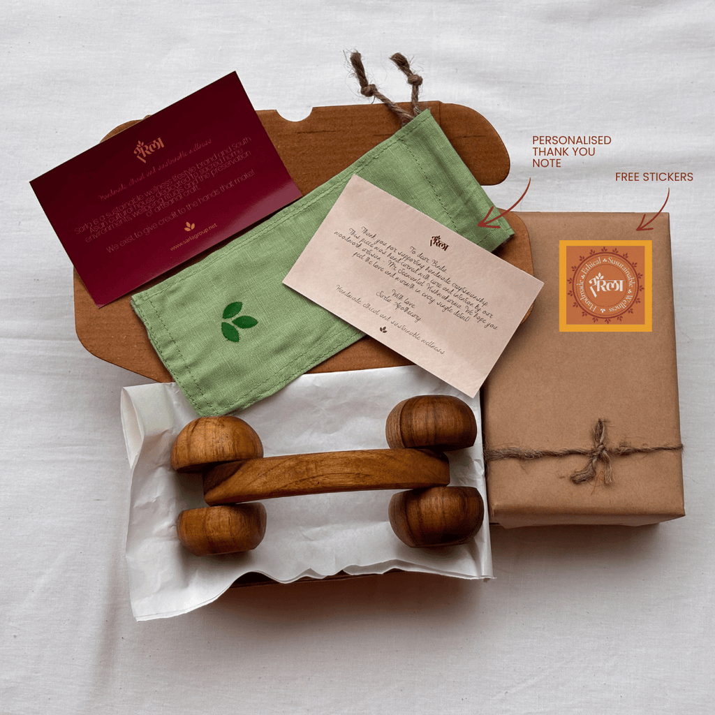 Handmade Wooden Relaxation Massage Roller