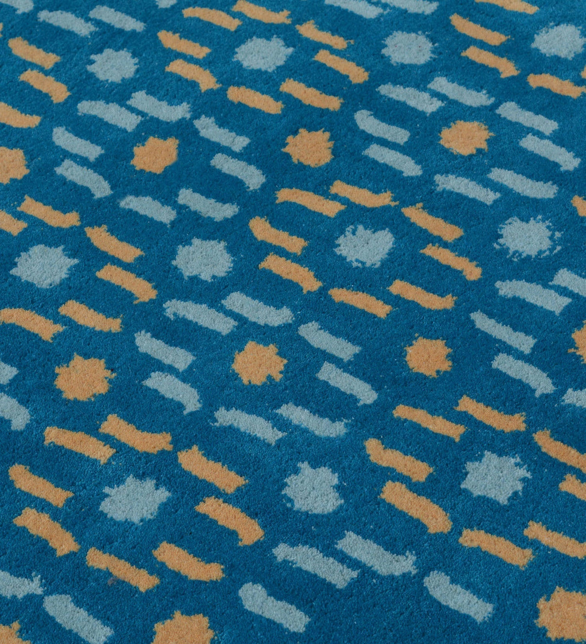 Hand Tufted Rug | Teal, Gold & White | Wool | Morbix by Rugfine