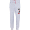 Grey Lego Star Wars sweatpants with red drawstring and graphic on right leg