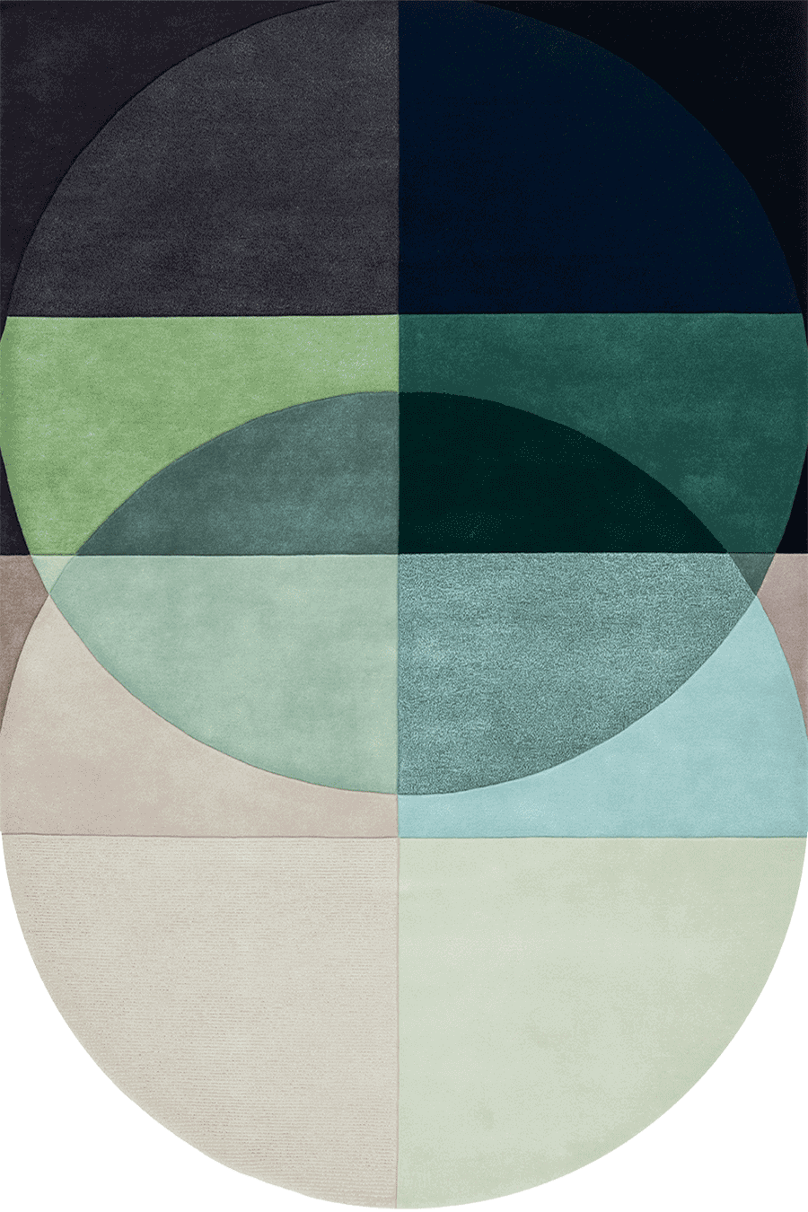 Hand Tufted Rug | Teal, Navy & Ivory | Wool | Novaglow by Rugfine