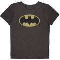 Men's Batman graphic t-shirt in dark graphite with yellow oval logo