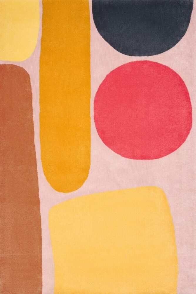 Hand Tufted Rug | Pink, Yellow & Red | Wool | Orbonex by Rugfine